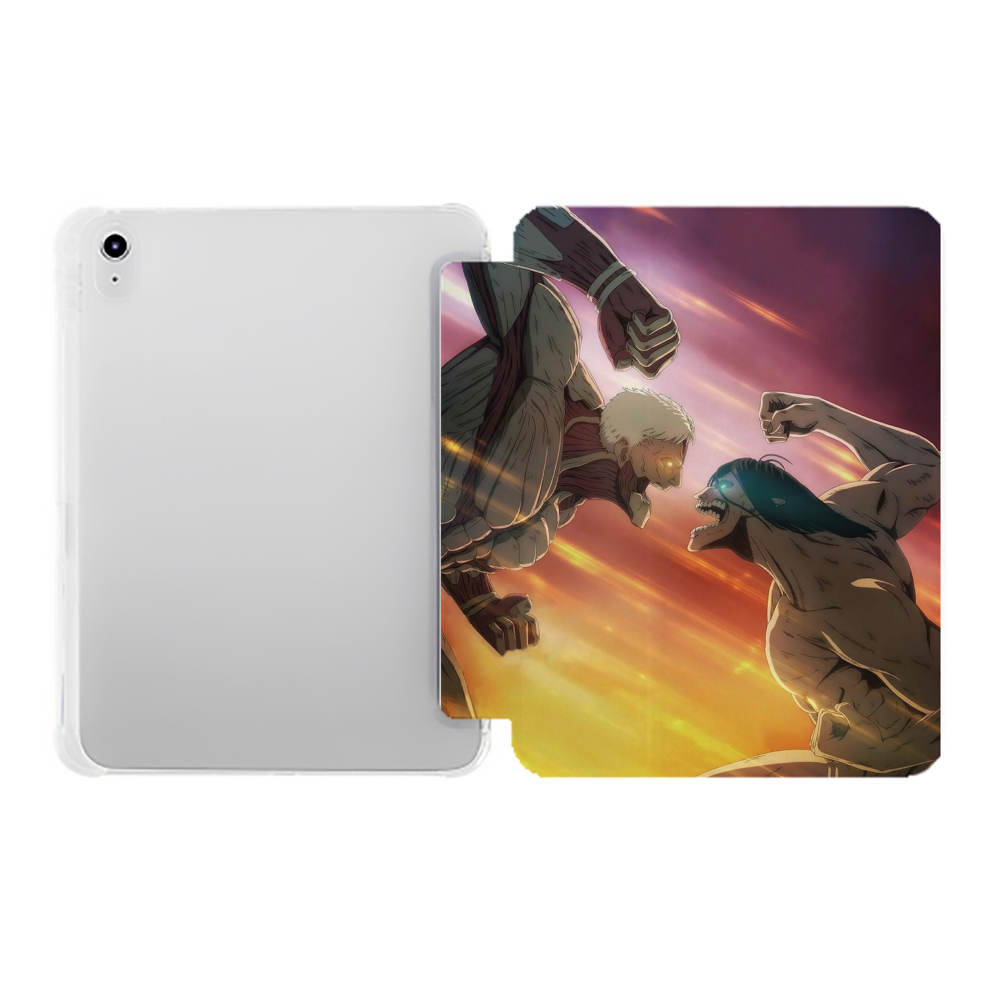 （画像用） 進撃の巨人 Attack on Titan IPad ケース ペン収納付き 三つ折りスタンド PUレザー×シリコン 対応機種9.5/10.5/10.9インチ